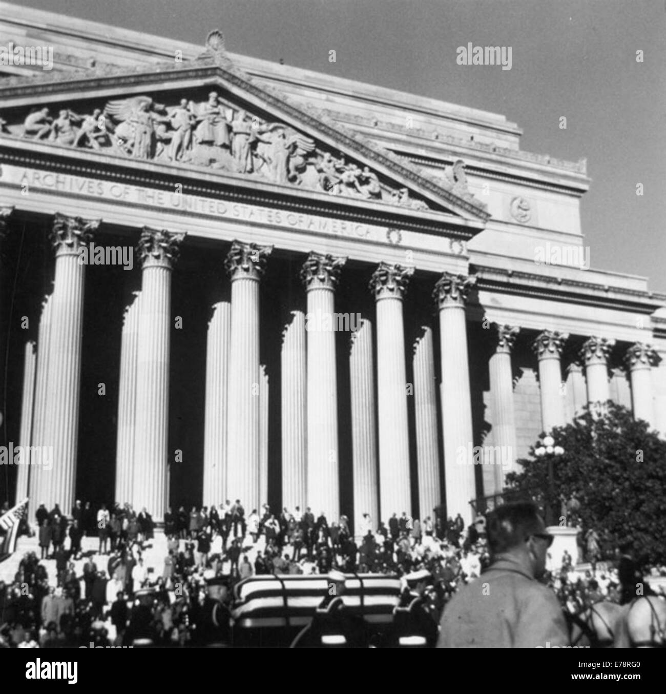 Fotografía de los cortejos fúnebres de Lyndon B. Johnson Foto de stock