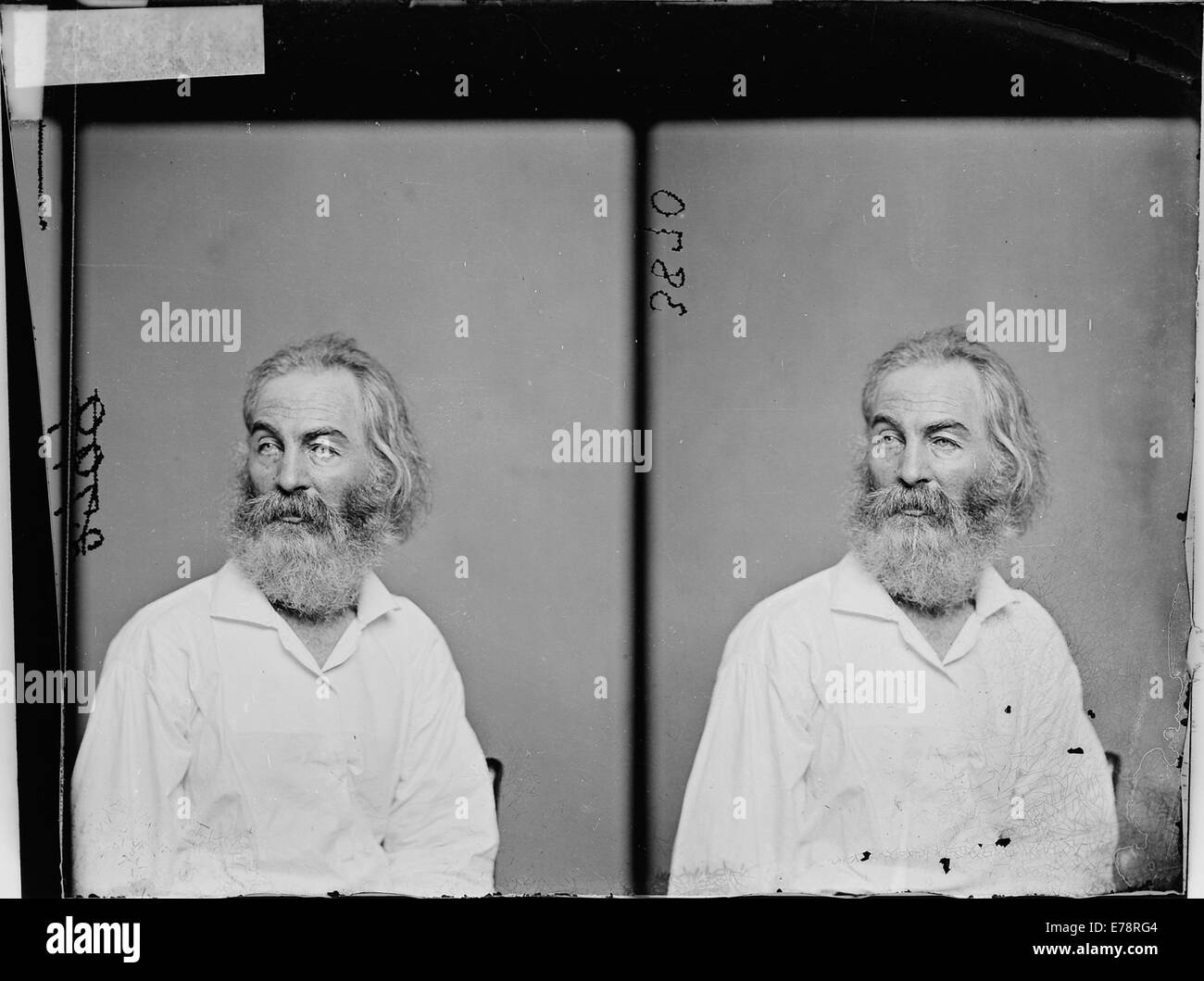 Walt Whitman, ca 1860 - Foto de stock