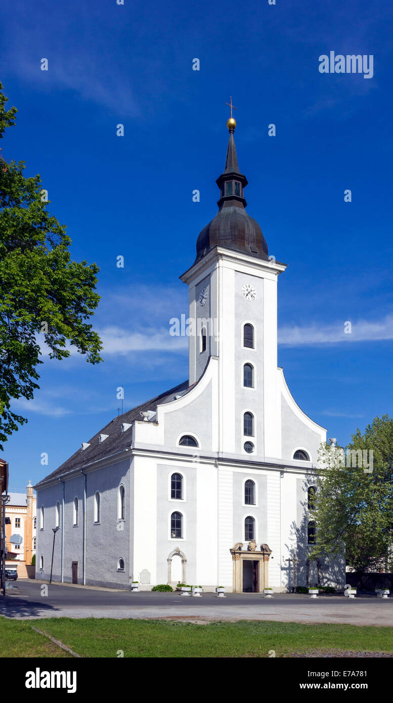 Iglesia de la Santísima Trinidad, Javorník, distrito, región Olomoucky Jesenik, República Checa Foto de stock