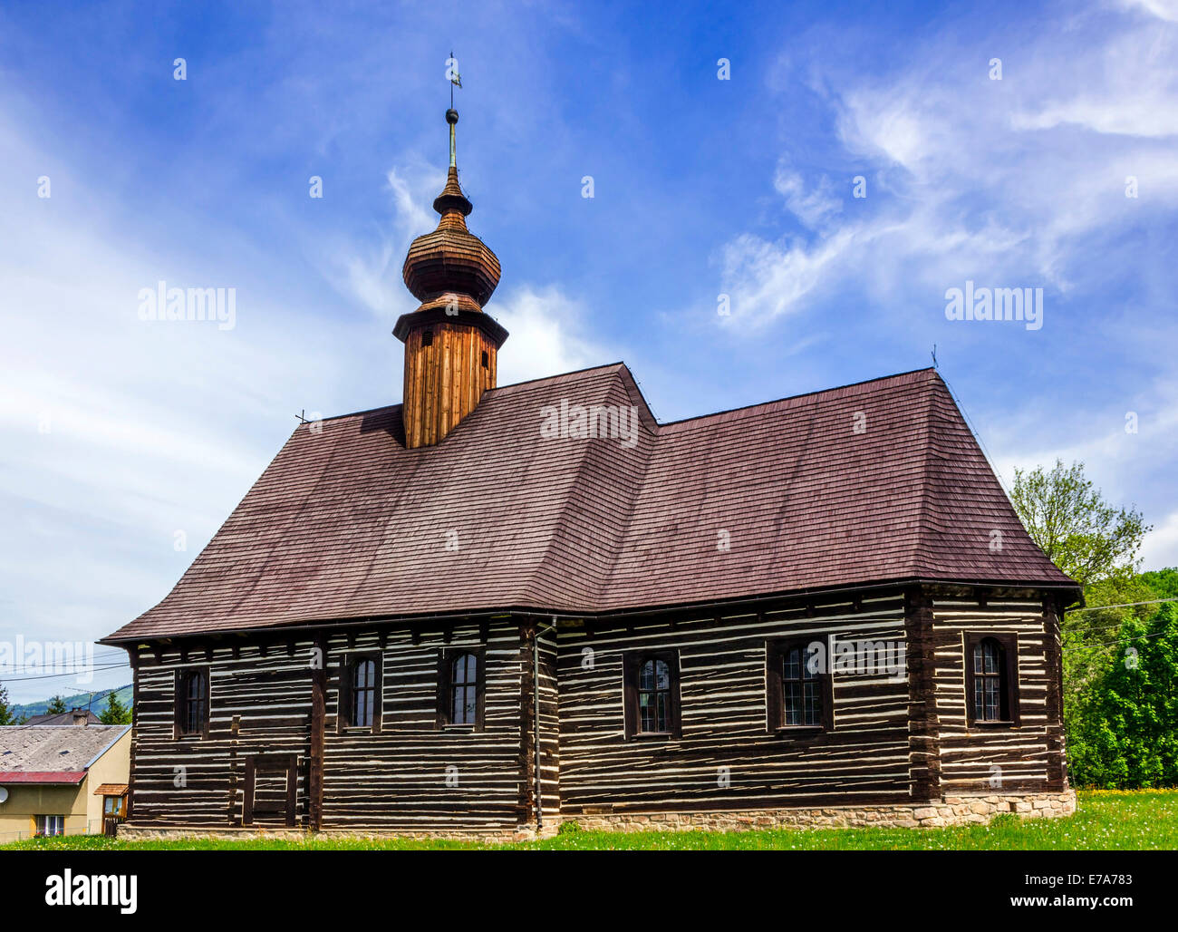 Iglesia de San Miguel, Marsikov, Velke Losiny, Sumperk distrito, región Olomoucky, República Checa Foto de stock