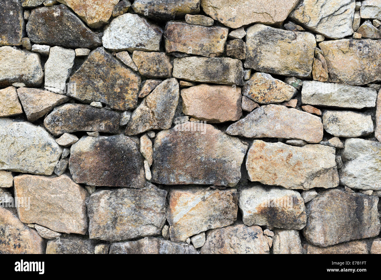La textura de un antiguo muro de piedra Foto de stock