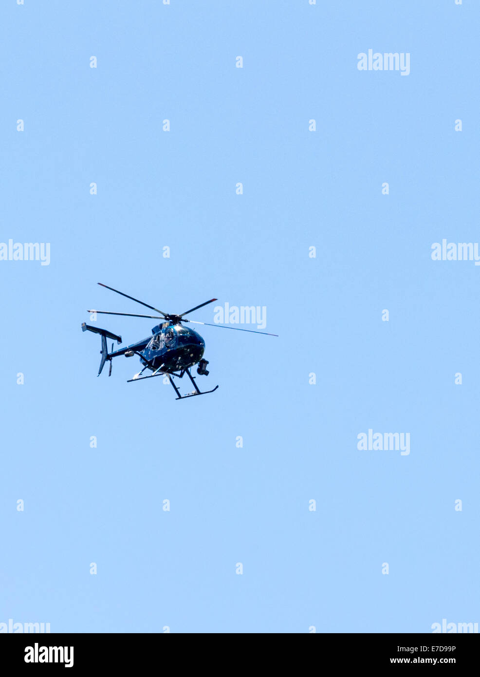 Medios grabando el helicóptero USA Pro Challenge Bike carrera, la etapa 3, en el centro de Colorado, EE.UU. Foto de stock