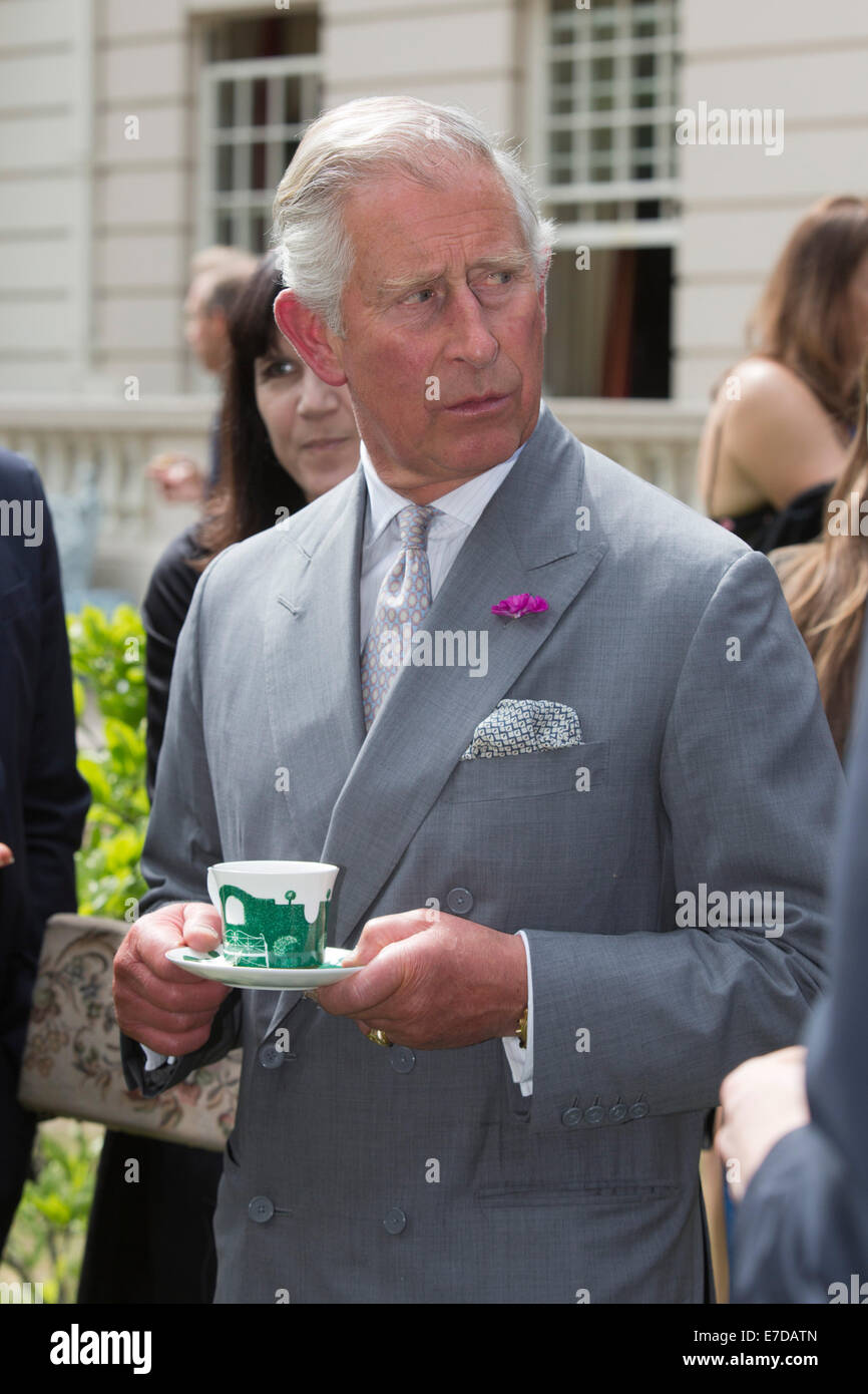 El príncipe Charles alberga una recepción para Biomimetic especialistas en los jardines de Clarence House, Londres Foto de stock