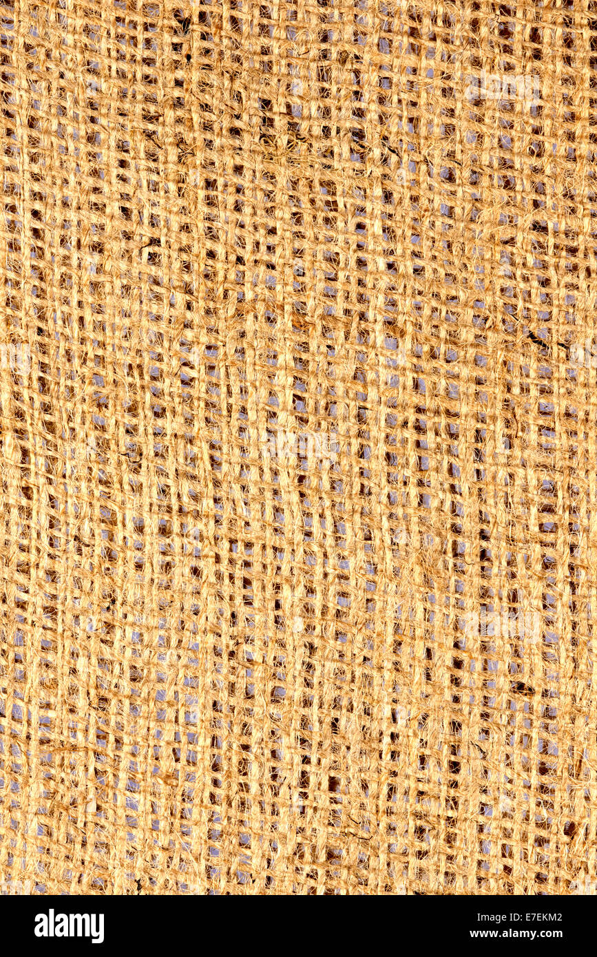 Bolsa de tela de arpillera detalle Foto de stock
