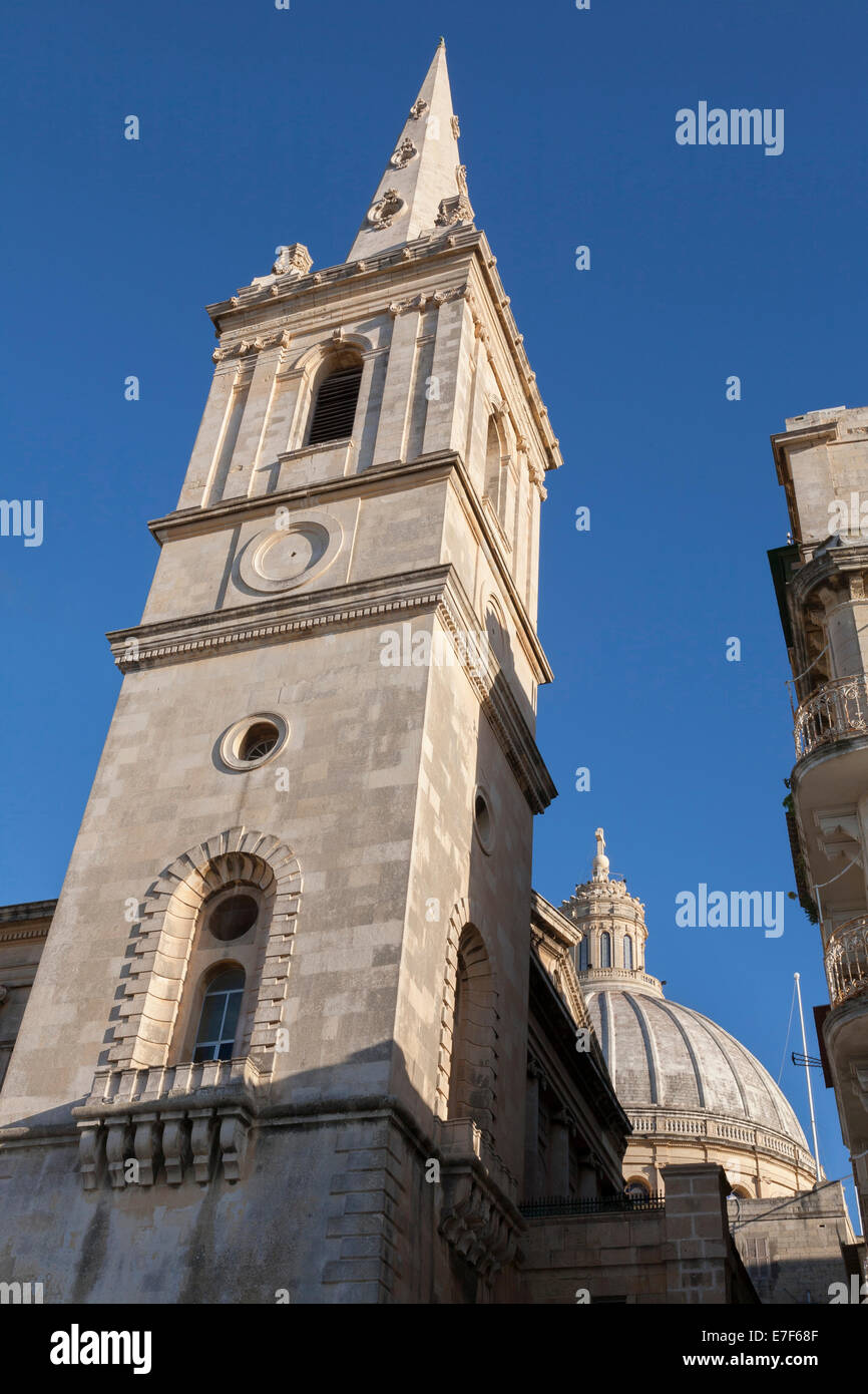 St Paul's catedral anglicana Valletta, Malta Foto de stock