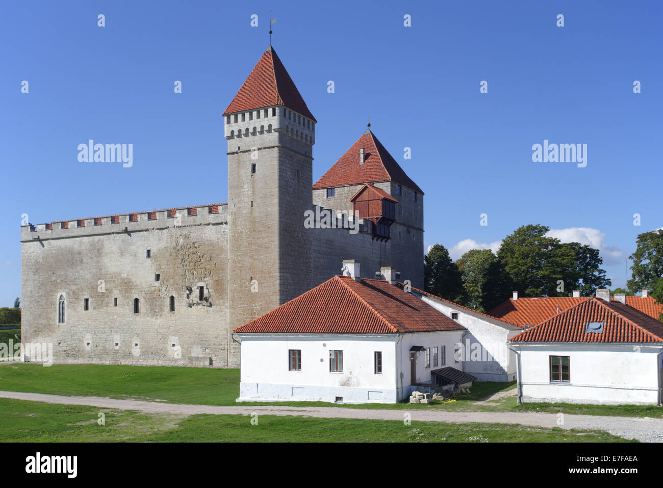 Kuressaare Castillo en la isla de Saaremaa, Estonia, Estados Bálticos Foto de stock