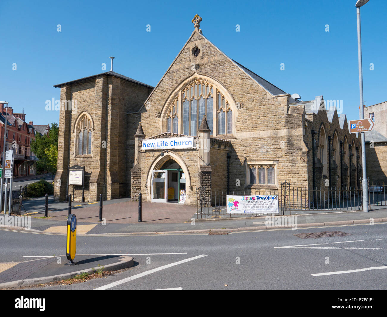 La Iglesia de la nueva vida en Llandrindod Wells Powys, Gales, Reino Unido. Foto de stock