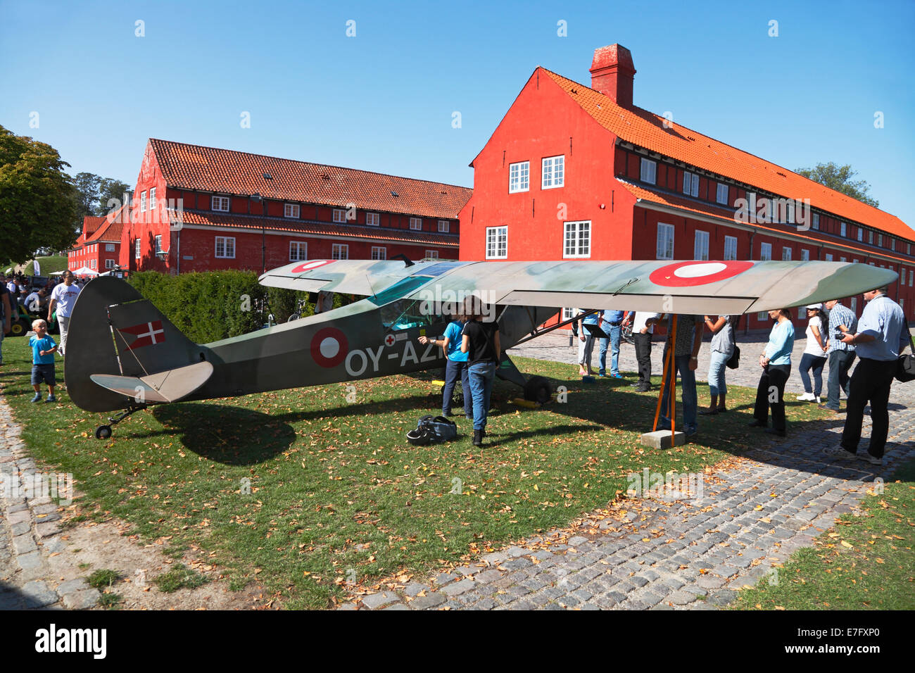 Vintage Piper L-18C Super Cub avión desde el ejército danés mostrado y demostrado. Open House en Kastellet - ejército danés 400a. Foto de stock