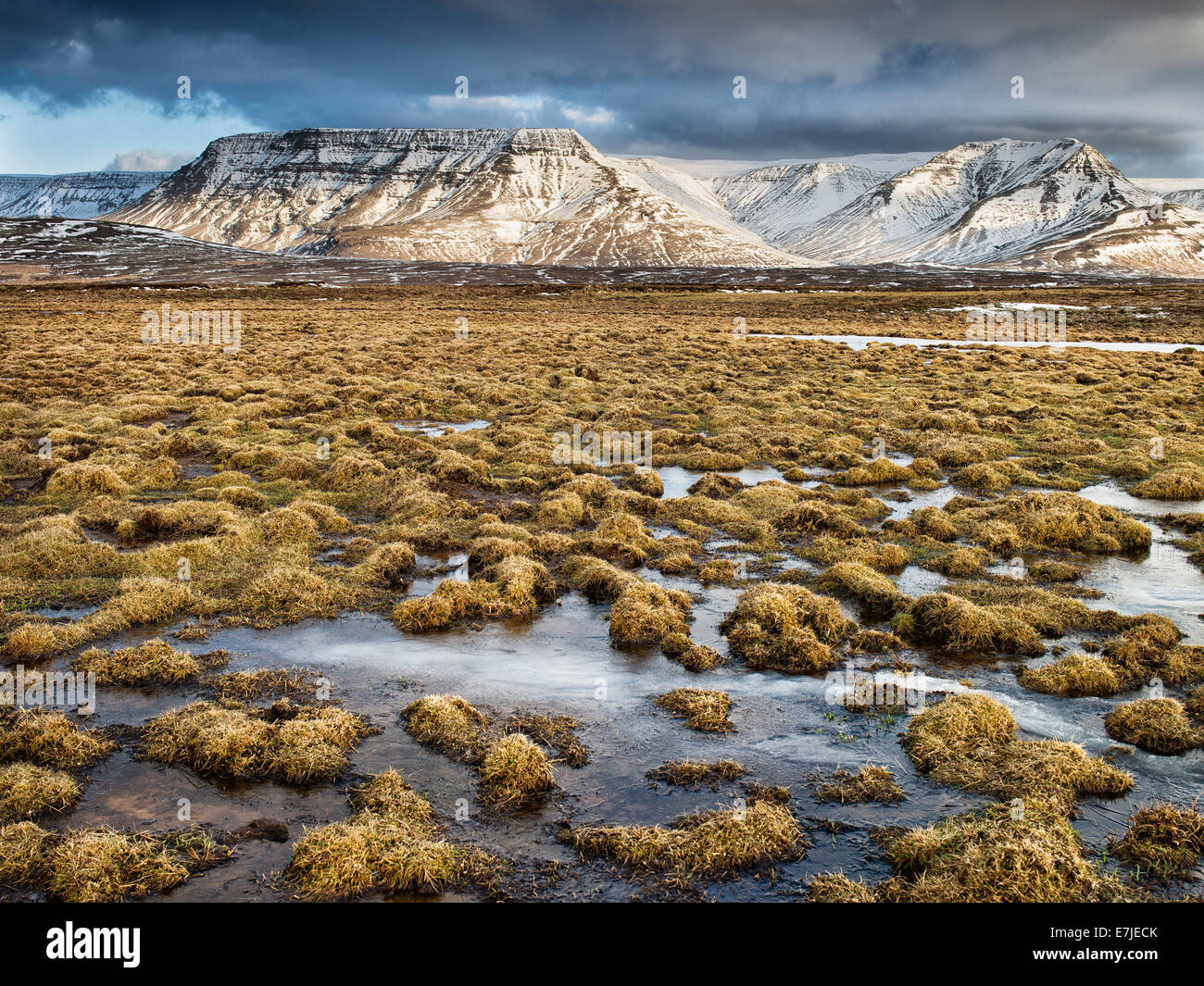 Triángulo de Oro, la isla, Islandia, Europa Mosfellsdalur, Europa del norte, invierno, paisaje, paisaje, Foto de stock