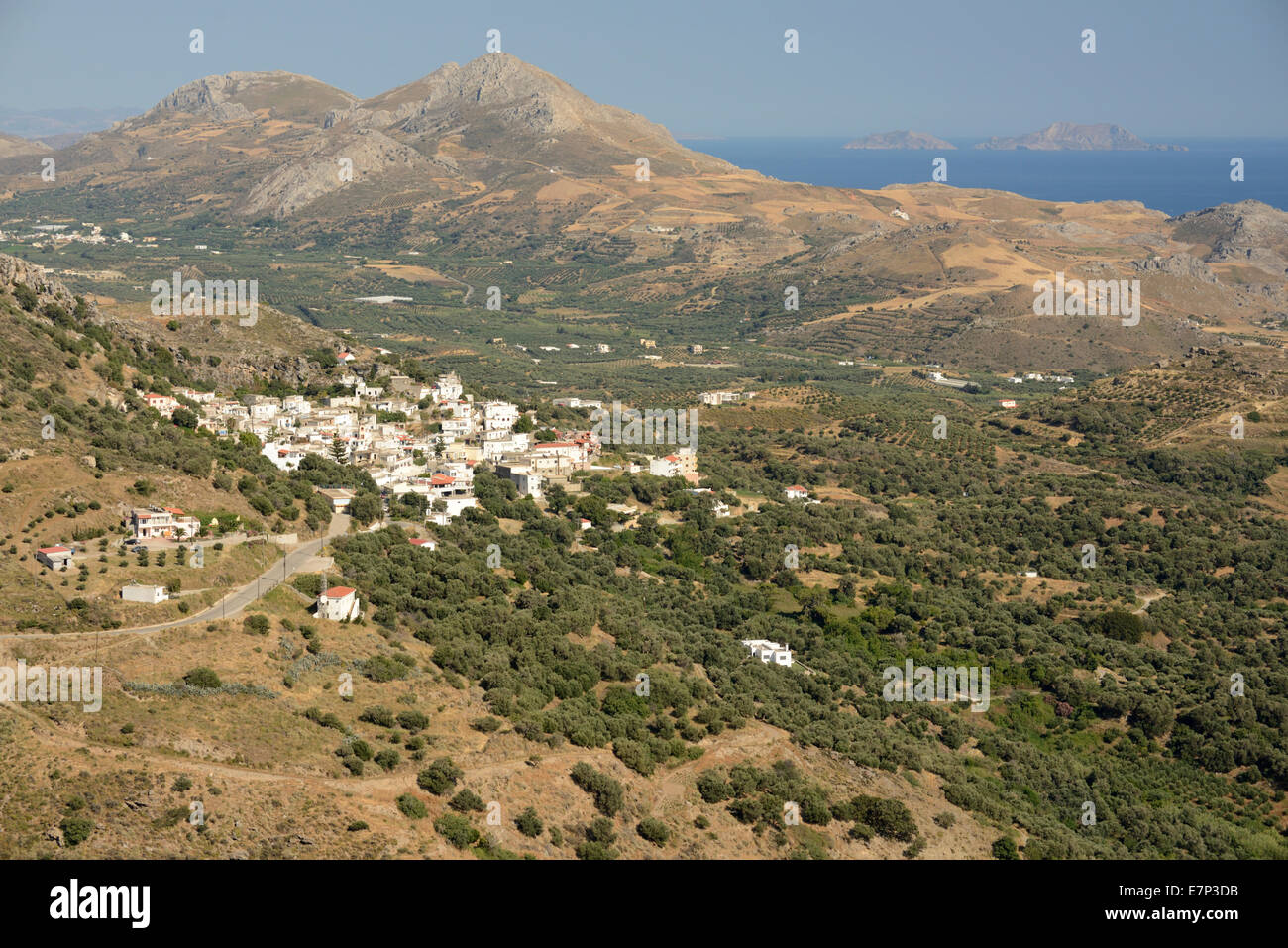 Europa, Grecia, Creta, Grecia, isla mediterránea, aldea Mirthios Foto de stock