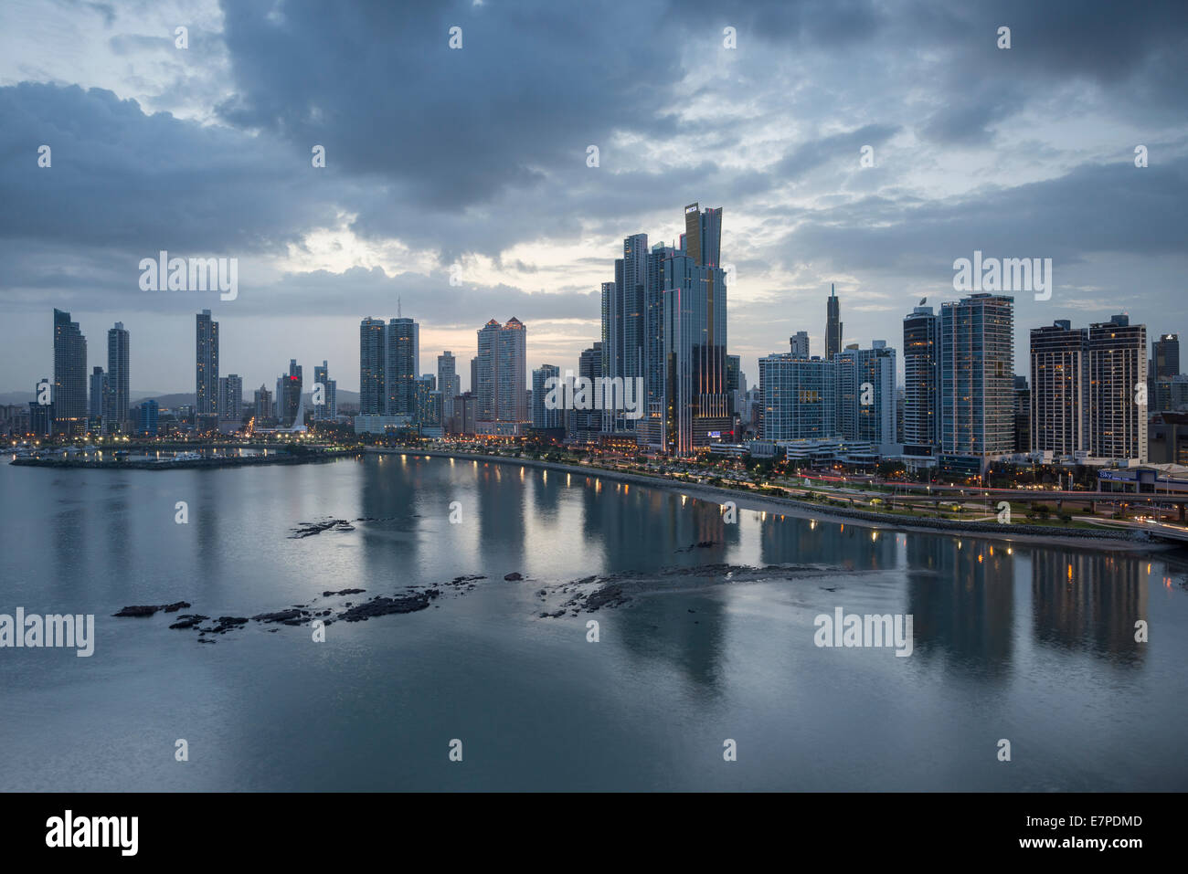 Ciudad en la Ciudad de Panamá Foto de stock