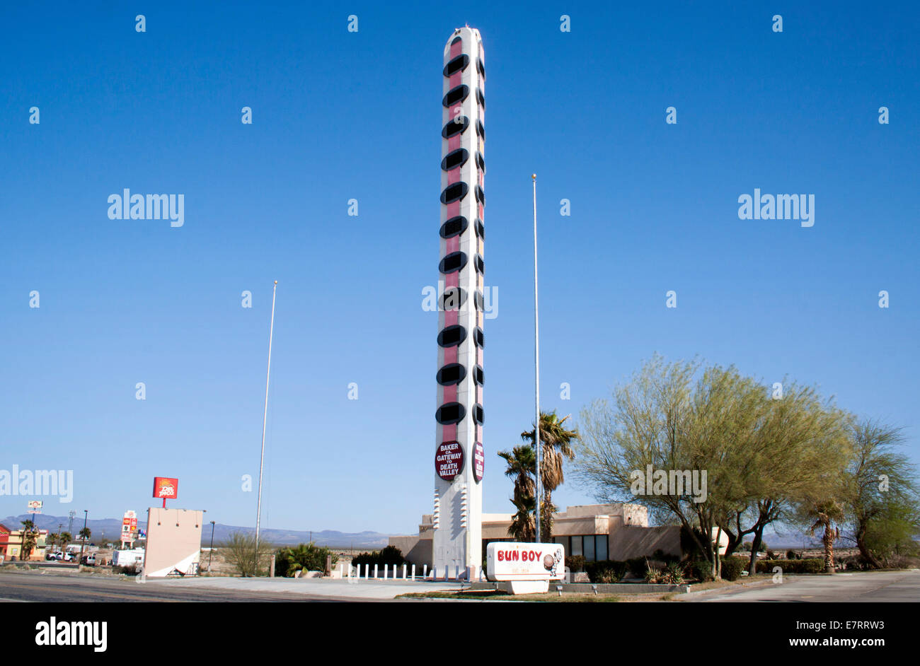 Mundos más grande Termómetro en Bakersfield California Foto de stock