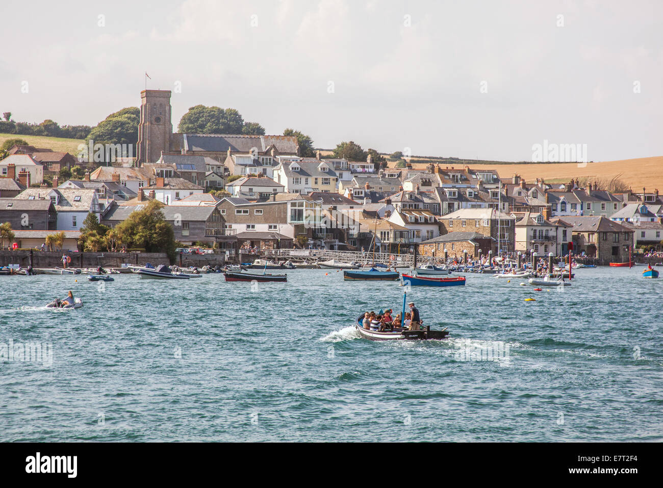 Salcombe ferry de pasajeros entre East Portlemouth playa y ciudad, en Salcombe Salcombe Devon, Inglaterra, Reino Unido. Foto de stock