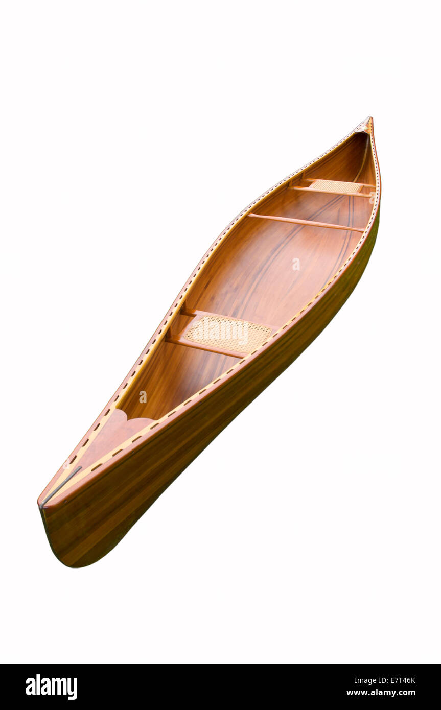 Tira de cedro canoa en blanco Foto de stock