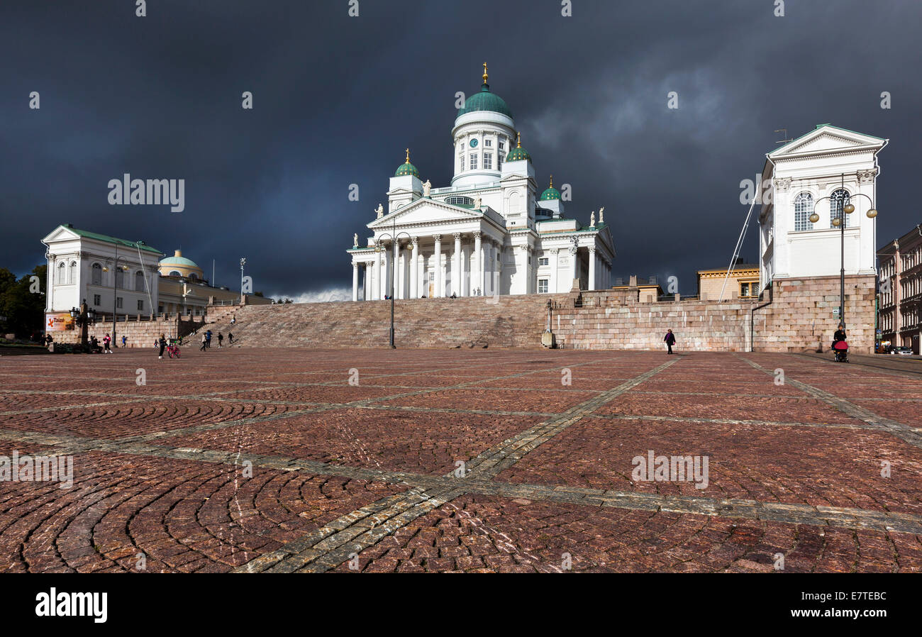 Catedral de Helsinki, la Plaza del Senado, Kruununhaka, Helsinki, Finlandia Foto de stock