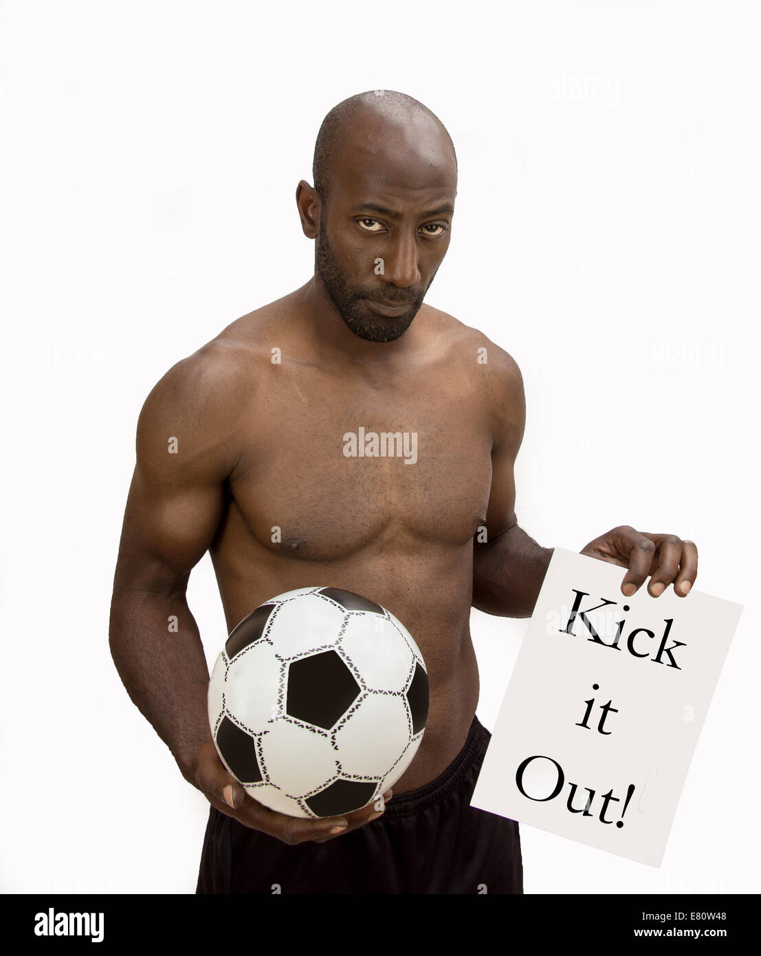 Des Hamilton, ex futbolista de la Liga Premier diciendo no al racismo en el  deporte, especialmente el fútbol Fotografía de stock - Alamy