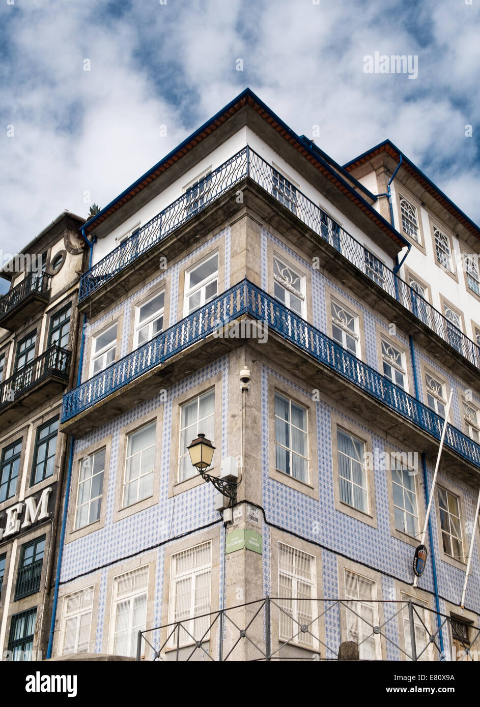 La construcción de la Ribeira de Oporto, Portugal Foto de stock