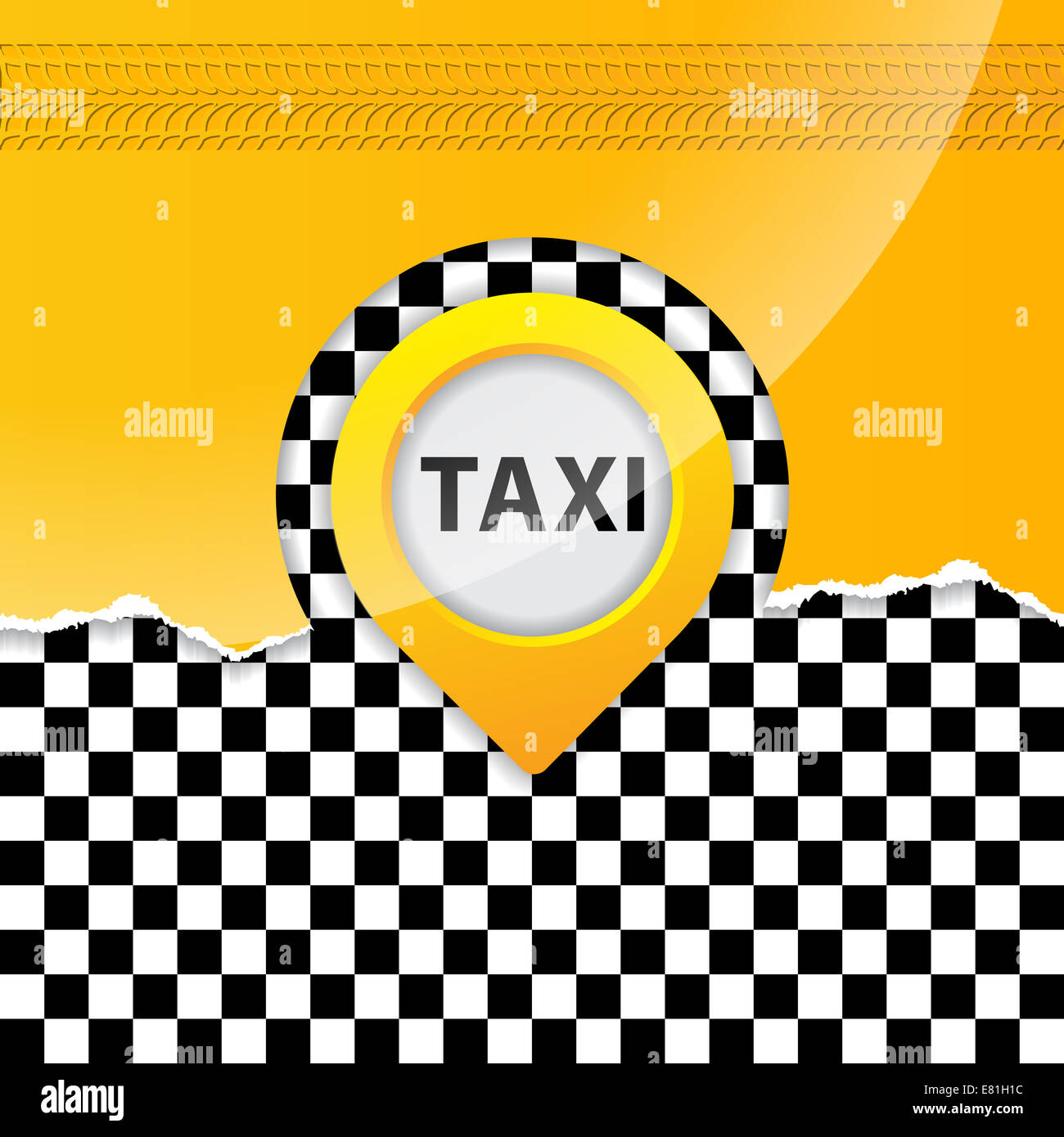 Resumen Antecedentes de taxi con papel rasgado y puntero de GPS Fotografía  de stock - Alamy