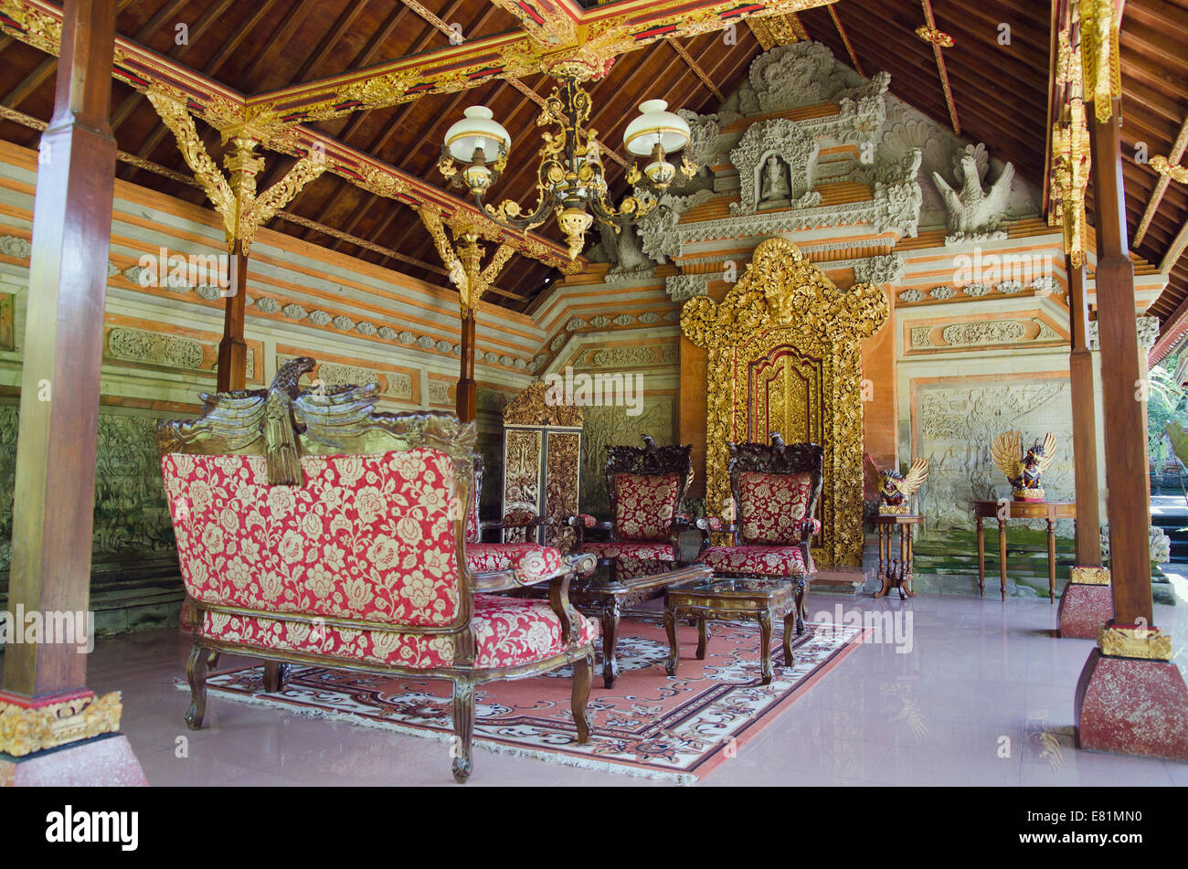 Puri Saren, palacio de Ubud, Bali, Indonesia Foto de stock