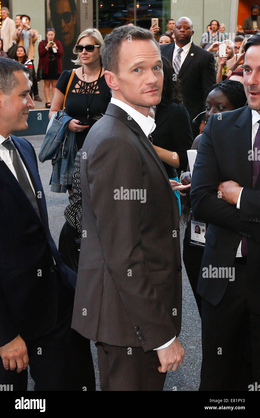 Nueva York-Sep 26: El Actor Neil Patrick Harris asiste al estreno mundial de 'Gone Girl' en el 52º Festival de Cine de Nueva York en Alice Tully Hall, el 26 de septiembre de 2014 en la Ciudad de Nueva York. Foto de stock