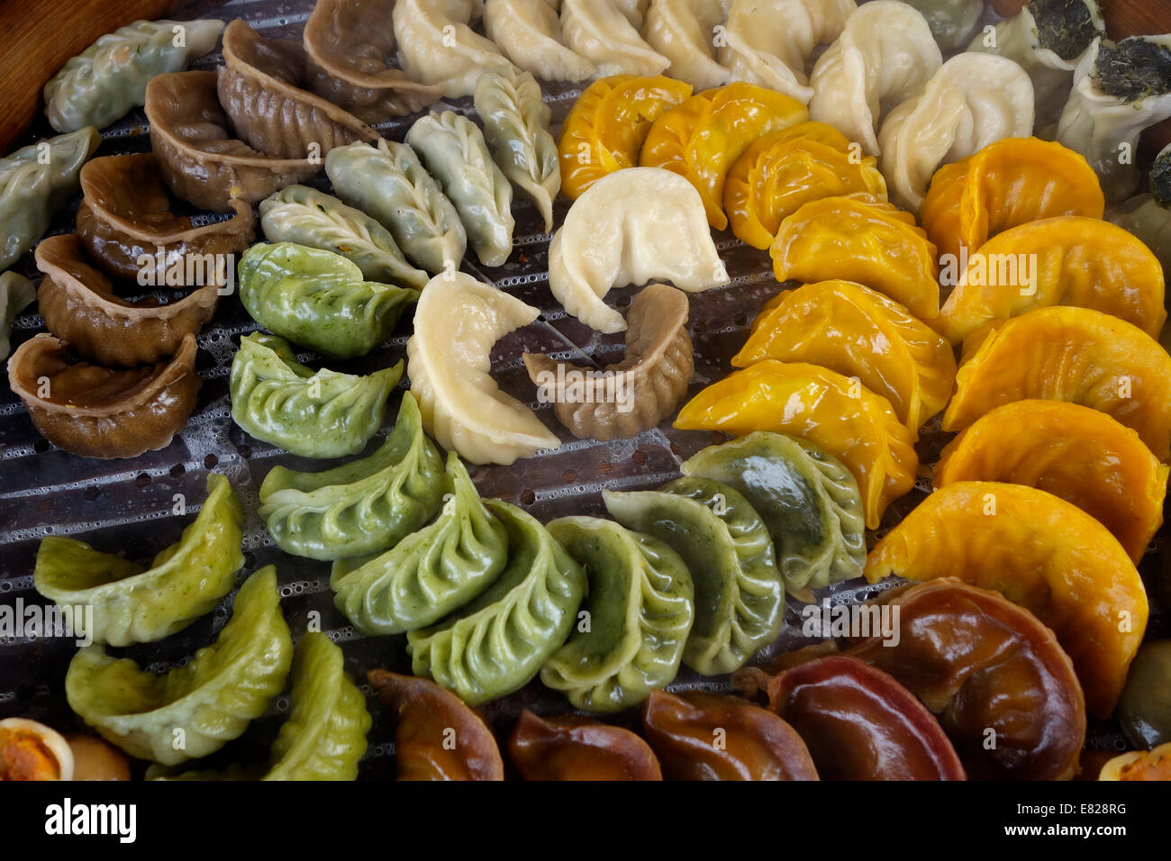 Colección de Dim Sum dumplings Foto de stock