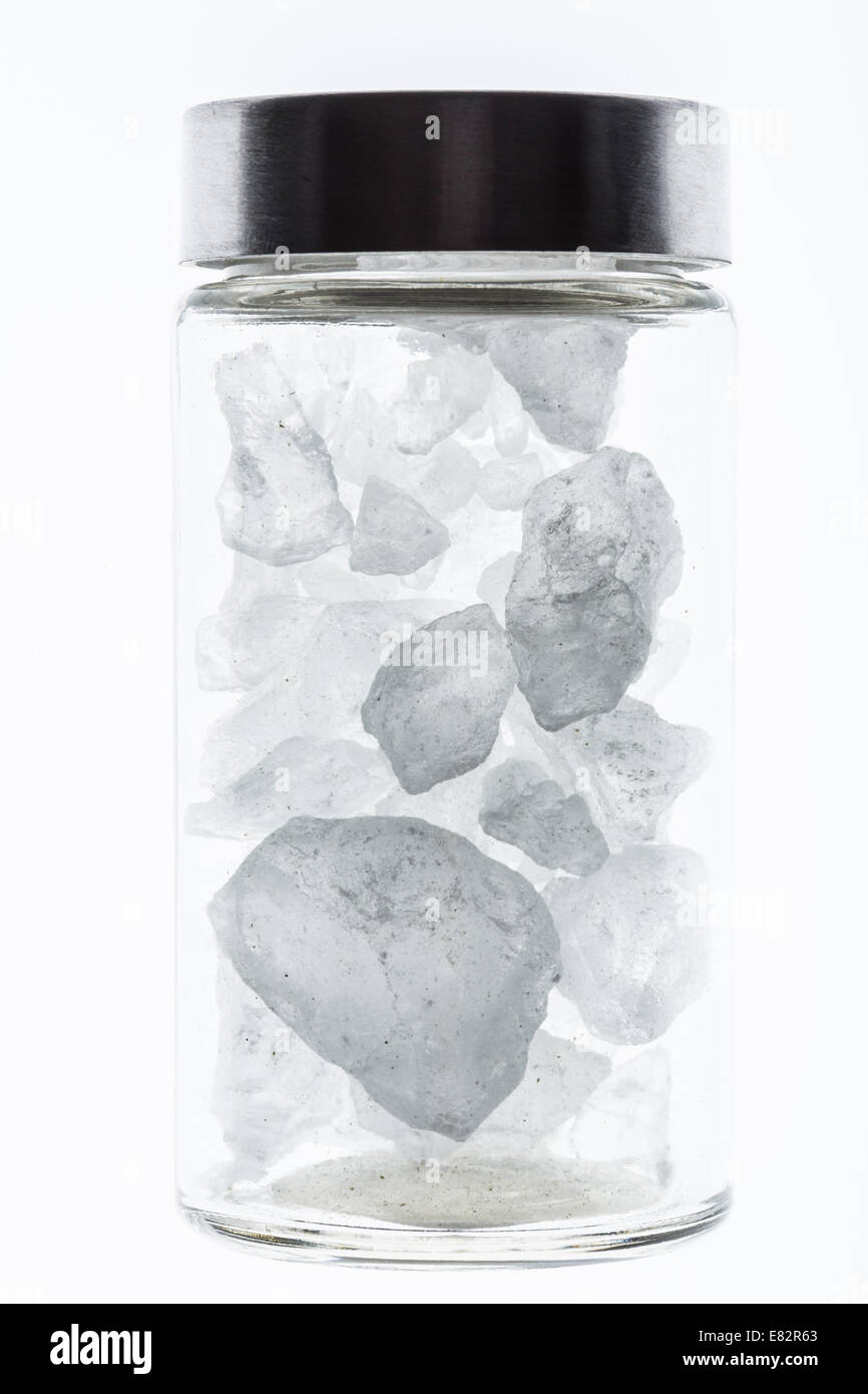 Cristales de piedra de alumbre. Foto de stock
