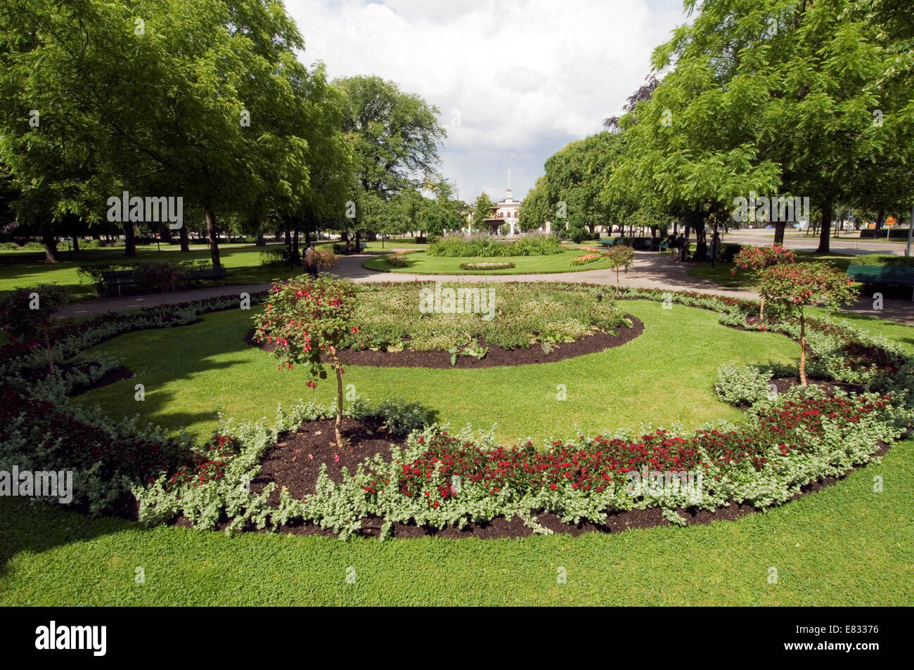 Norrköping Suecia jardines jardín municipal Foto de stock