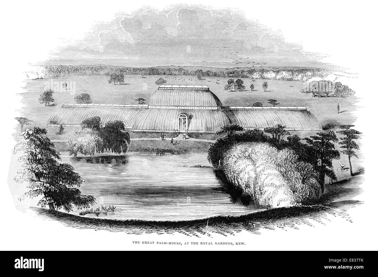 La Gran casa de las palmeras en el Royal Botanic gardens de Kew 1844 London Borough of Richmond upon Thames Foto de stock