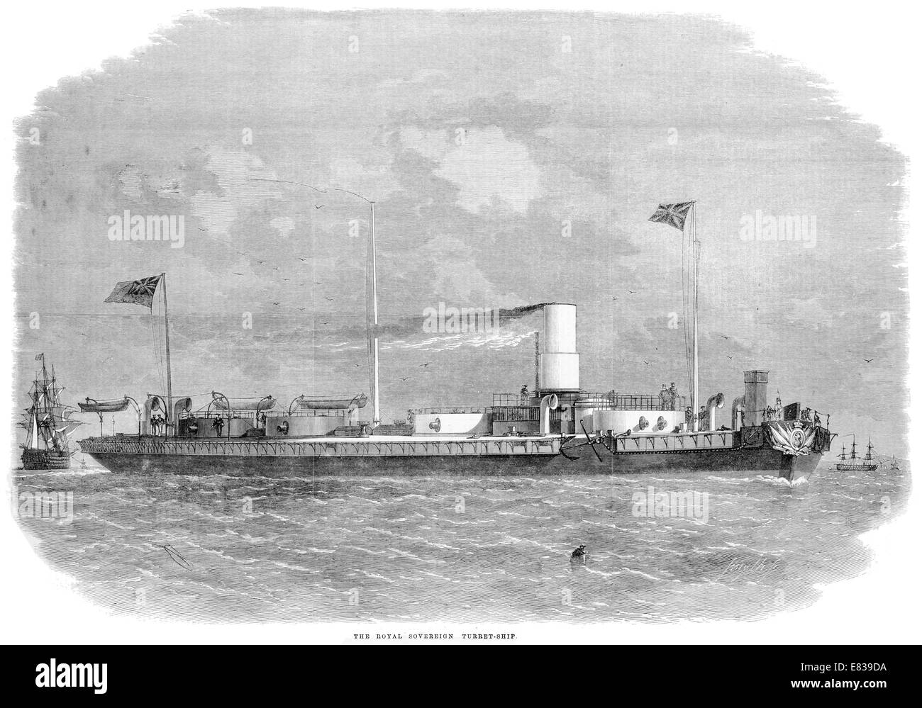 Real Soberano Turret Ship 1864 Foto de stock