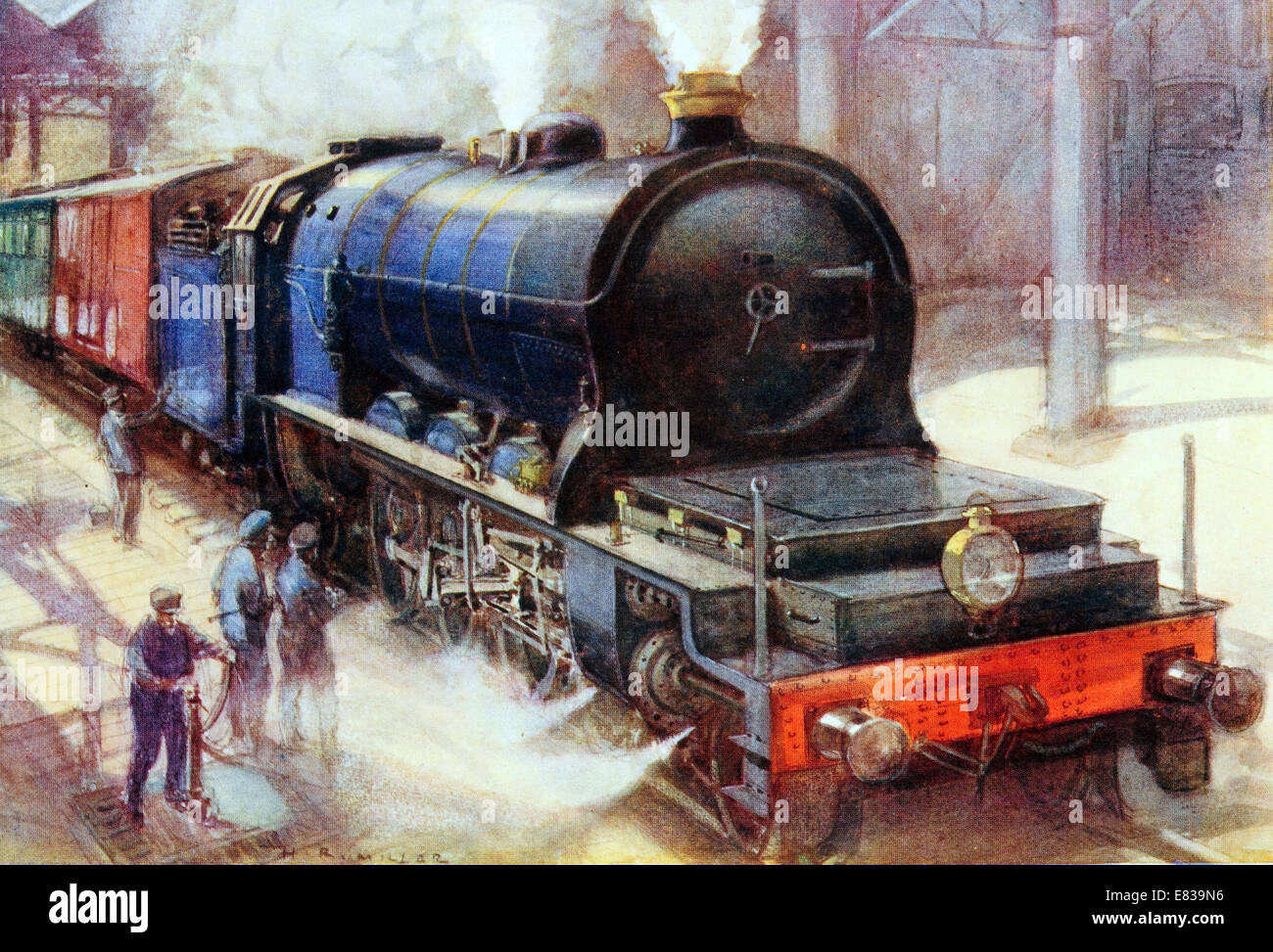 La Flamme belga pacífico. La locomotora más potente en Europa circa 1913 Foto de stock
