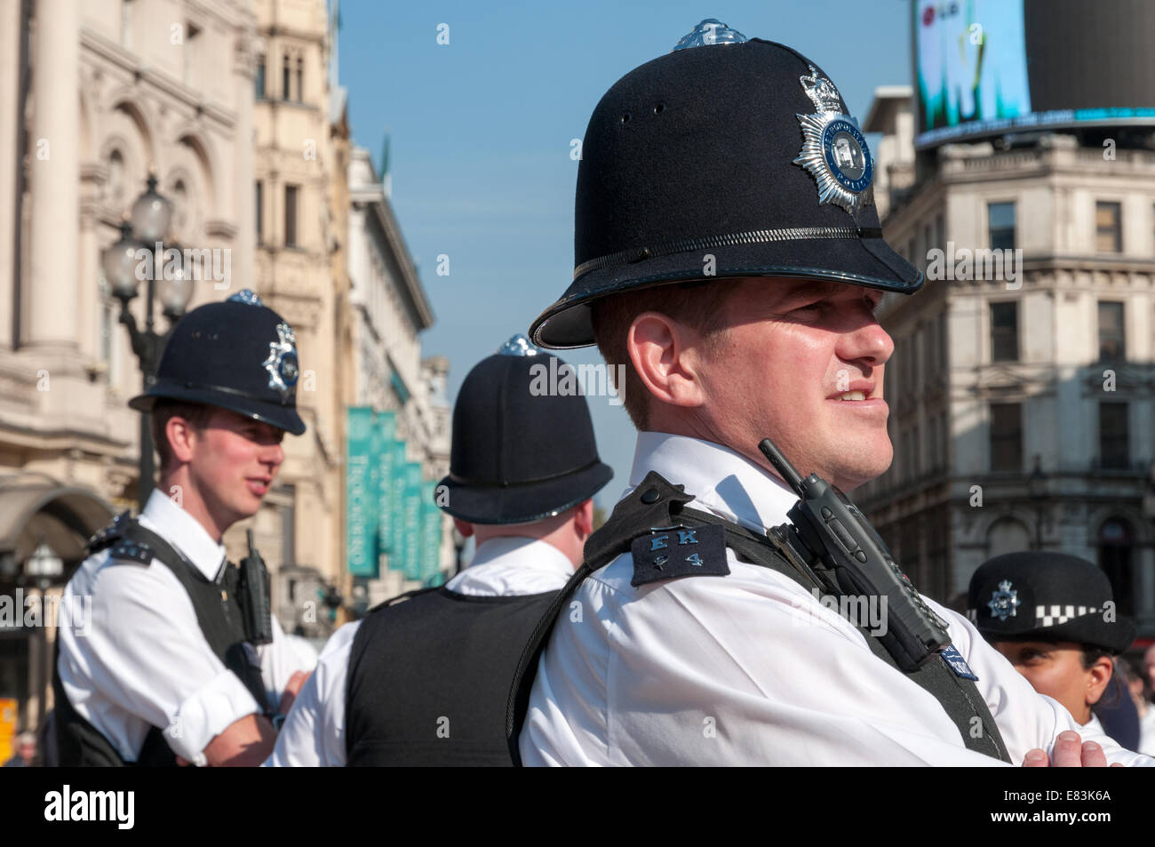 La Policía Metropolitana de Londres, Inglaterra, Reino Unido. Foto de stock