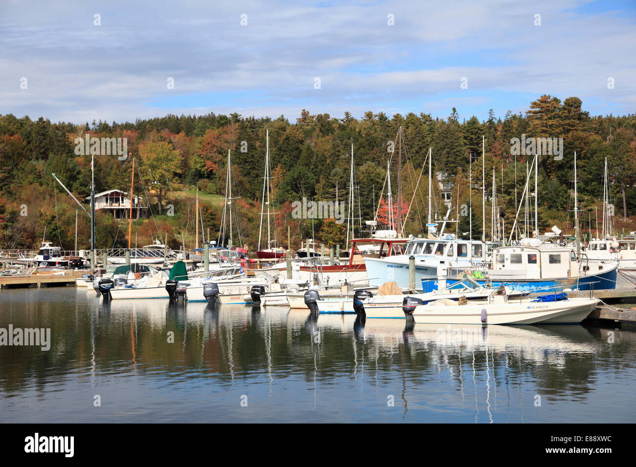 Northeast Harbor, la isla de Mount Desert, Maine, Nueva Inglaterra, los Estados Unidos de América, América del Norte Foto de stock