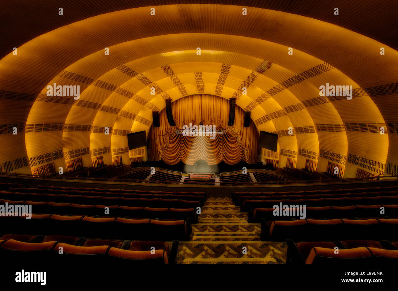 La icónica interior del Radio City Music Hall Theatre en Midtown, Manhattan, Ciudad de Nueva York. Foto de stock