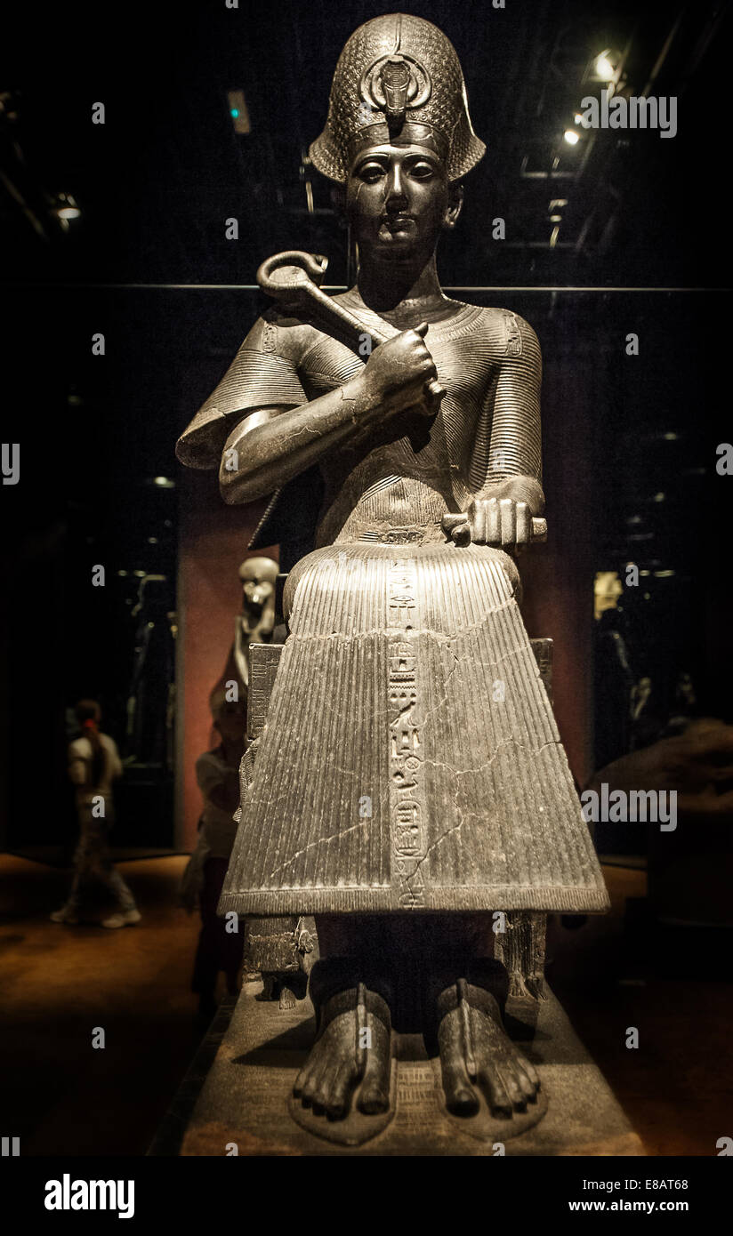 Museo Egipcio de Turín Piamonte Italia Rey Ramsés II de la dinastía XIX reinado de Ramsés II 8 1279 - 1213 a.C.) Templo de Amun , Thebe Foto de stock