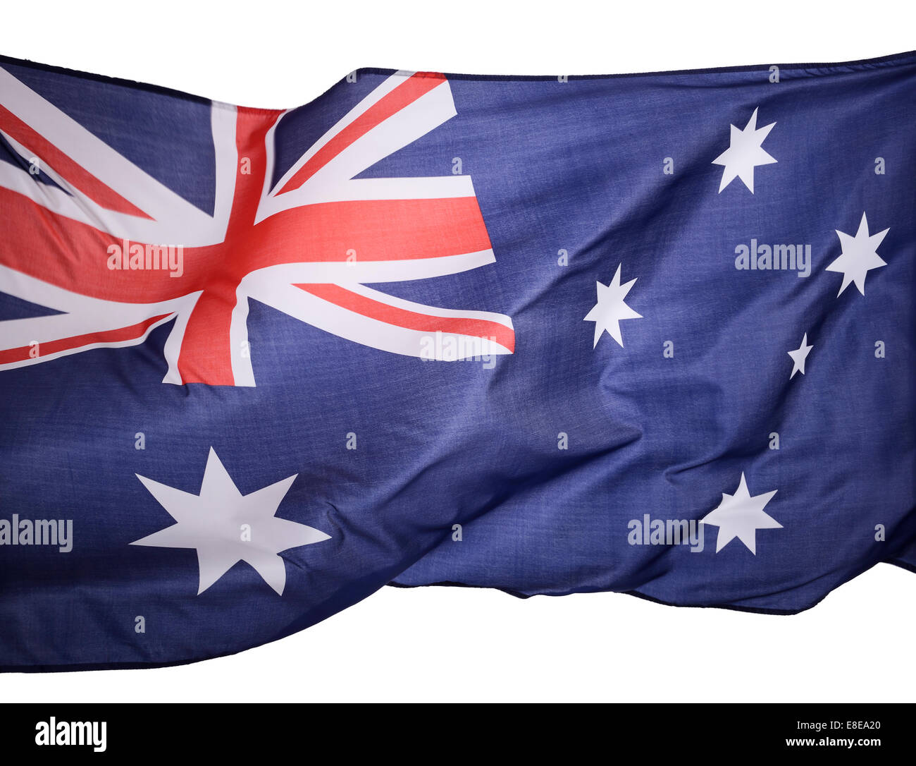 Cerrar detalle de una bandera australiana Foto de stock