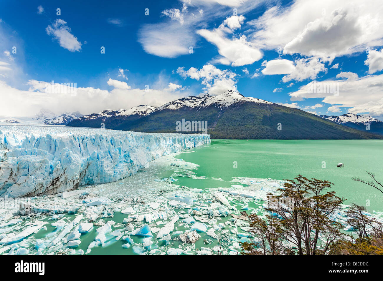 Glaciar Perito Moreno en el Parque Nacional Los Glaciares, Argentina. Foto de stock