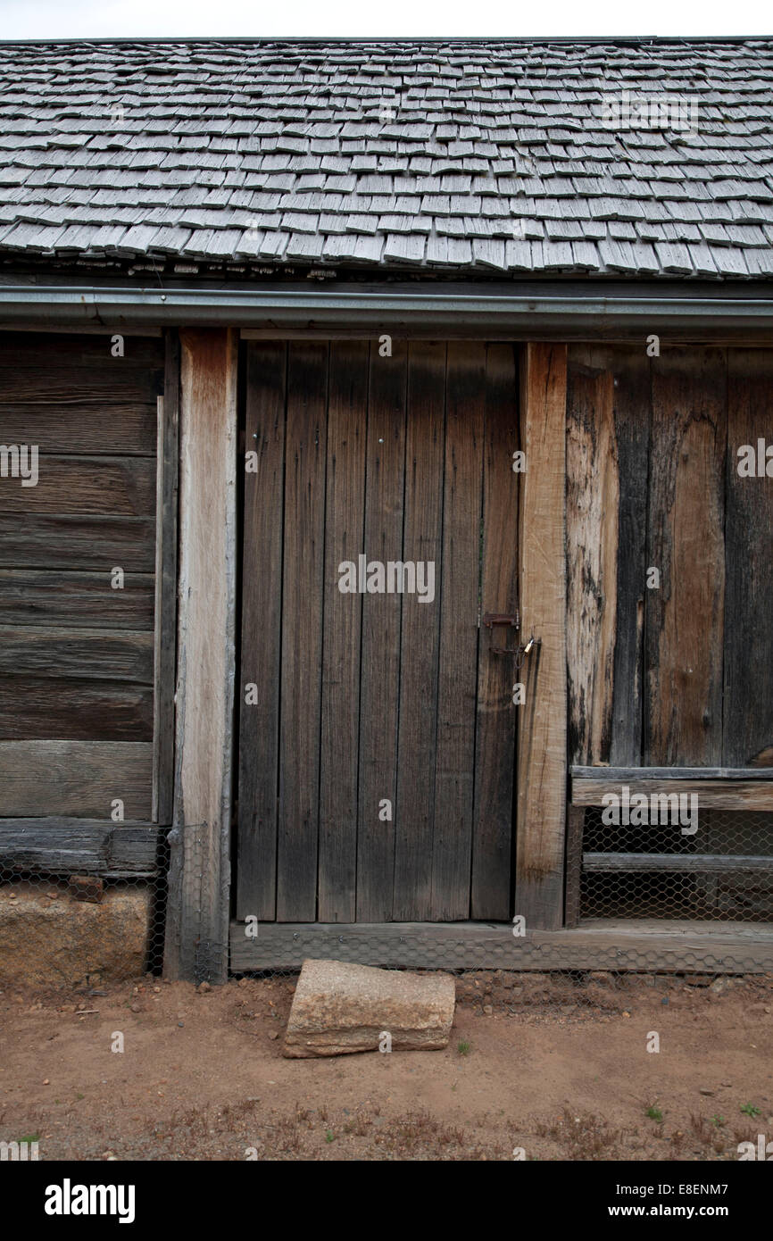 Los primeros pobladores históricos cabaña al delegado NSW, Australia Foto de stock
