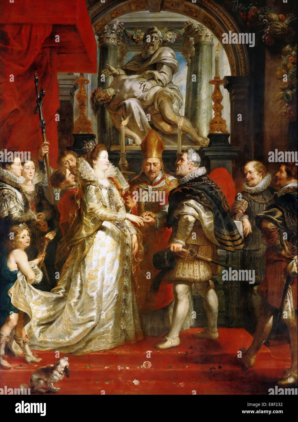 La Boda por poderes de María de Médicis para el rey Enrique IV (Marie de Médicis ciclo). Artista: Rubens, Pieter Paul (1577-1640) Foto de stock