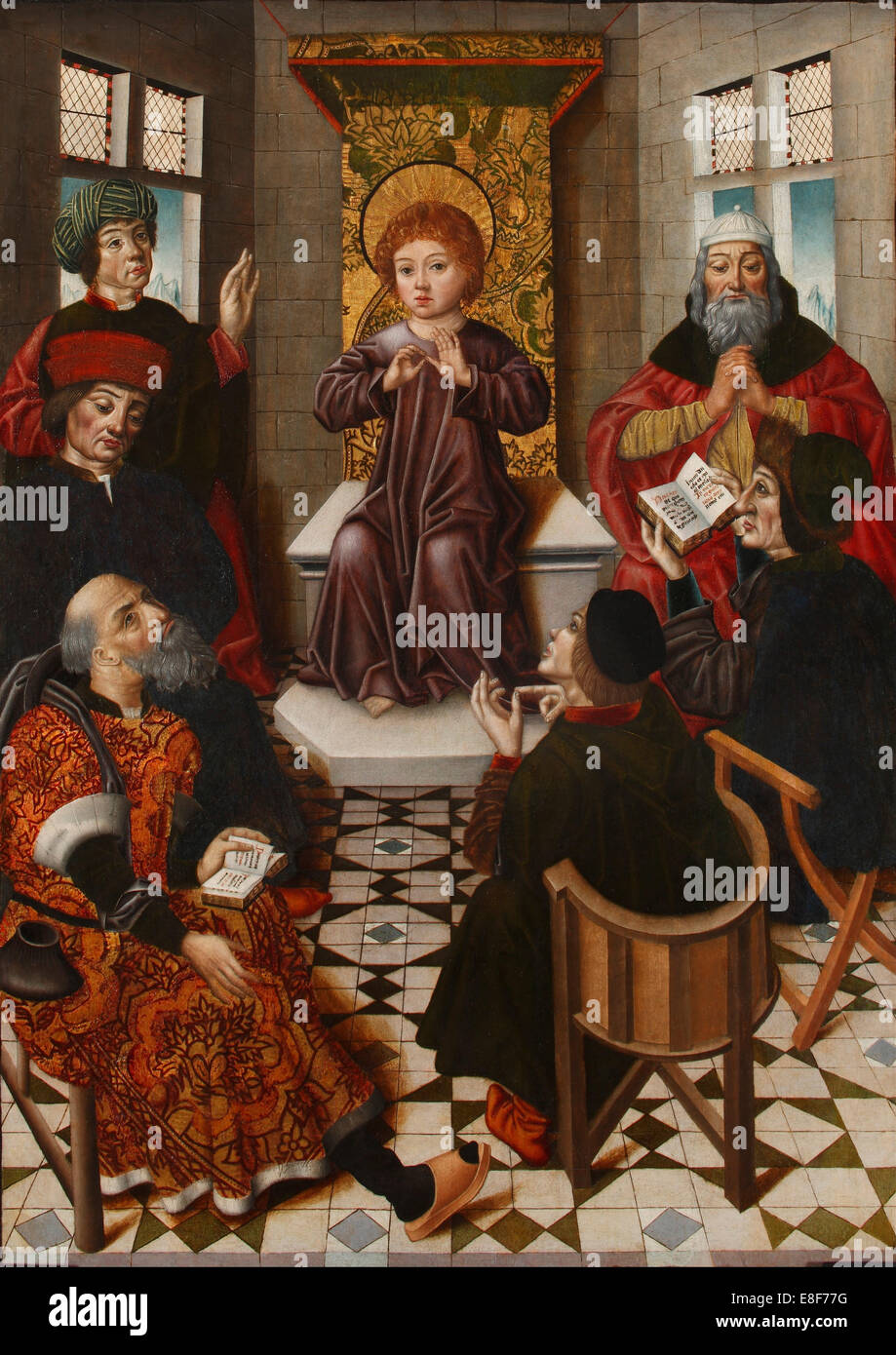 Cristo entre los doctores. Artista Cruz, Diego de la (activo 14821500