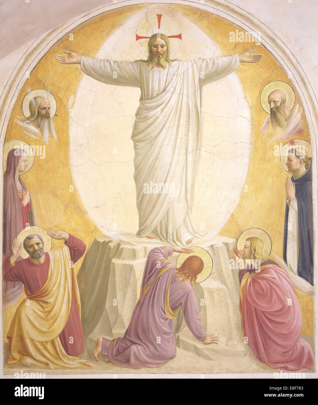 La Transfiguración de Jesús. Artista: Angelico, Fra Giovanni da Fiesole (ca. 1400-1455) Foto de stock