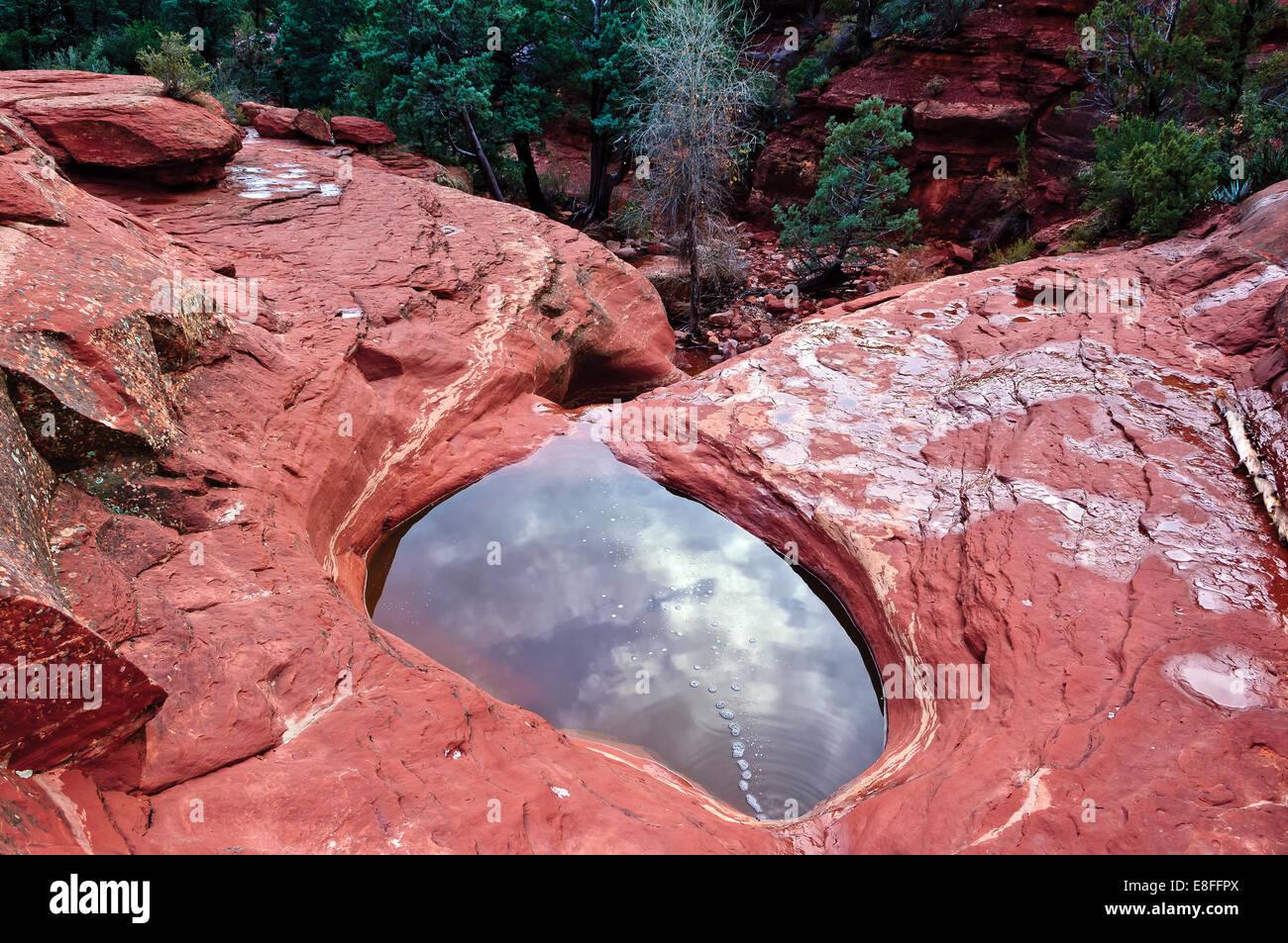 Ee.Uu., Arizona, del Condado de Yavapai, Sedona, uno de Sacred Pools Foto de stock