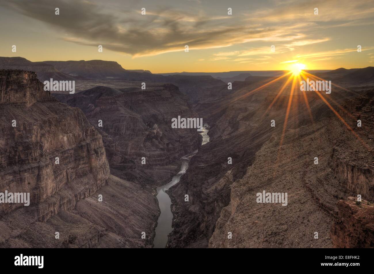Arizona, Grand Canyon National Park, el atardecer en Toroweap Foto de stock