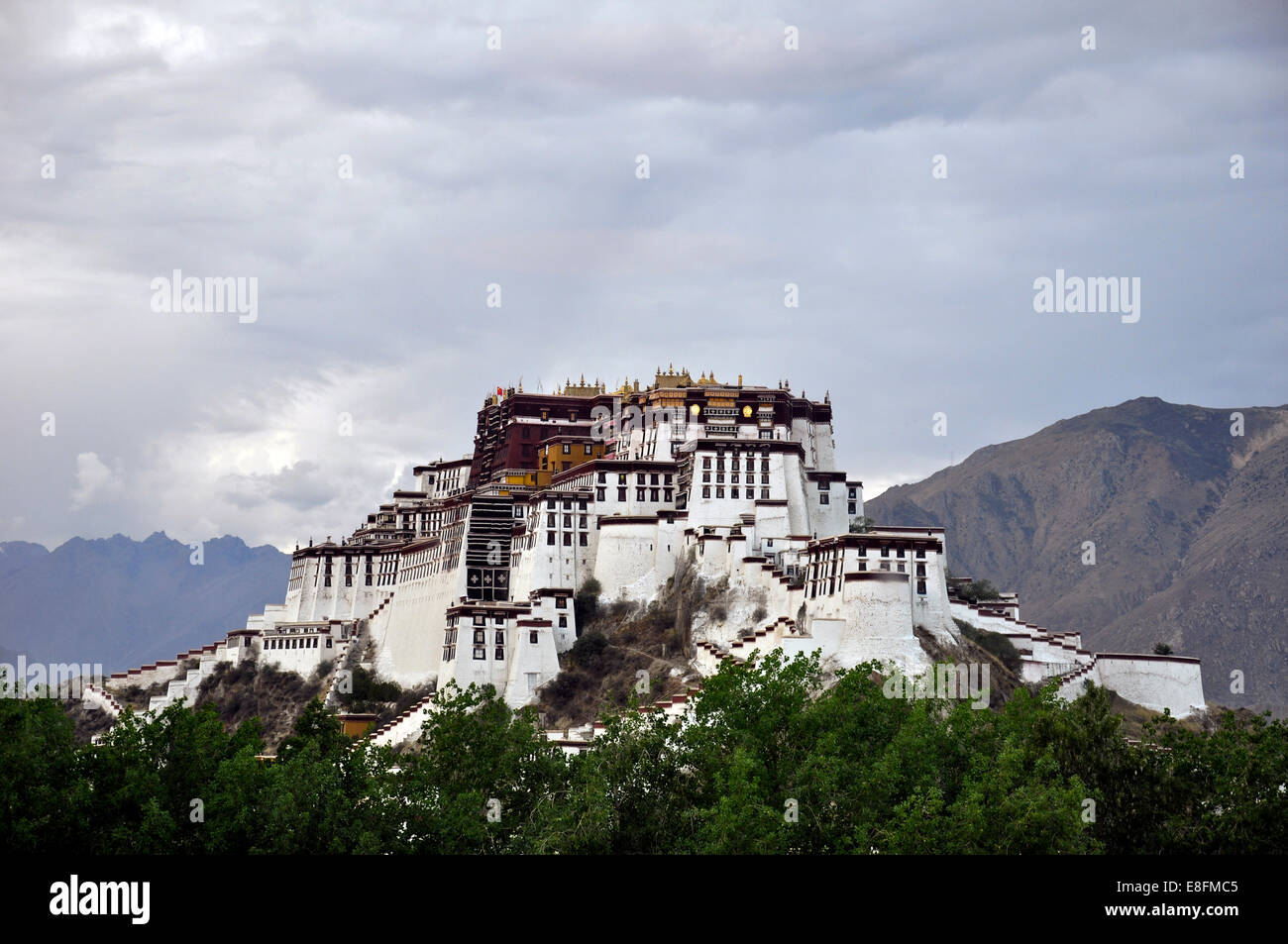 China, el Tíbet, el Potala de Lhasa, lugar Foto de stock