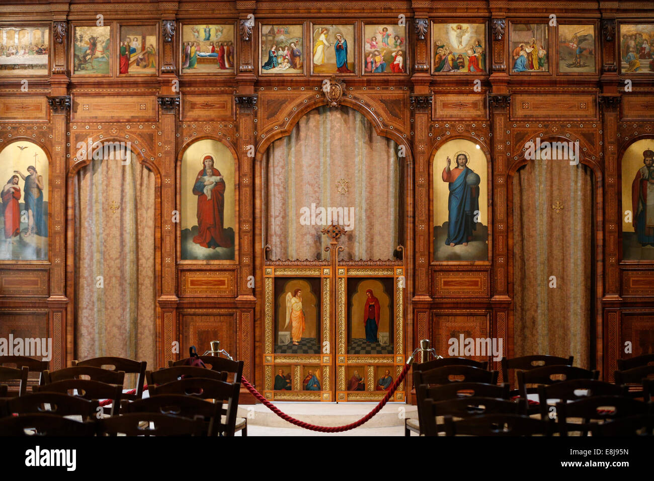 Iglesia de San Julián de los pobres. La Iglesia greco-melquita católica iglesia parroquial. El iconostasio Fotografía de stock - Alamy Iglesia de San Julián de los pobres. La Iglesia greco-melquita católica iglesia parroquial. El iconostasio Fotografía de stock - Alamy