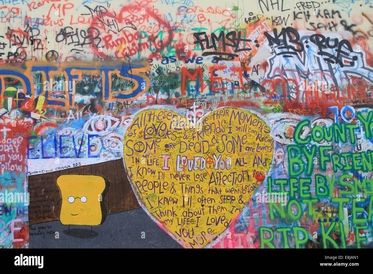 Muro de John Lennon. Praga Fotografía de stock Alamy