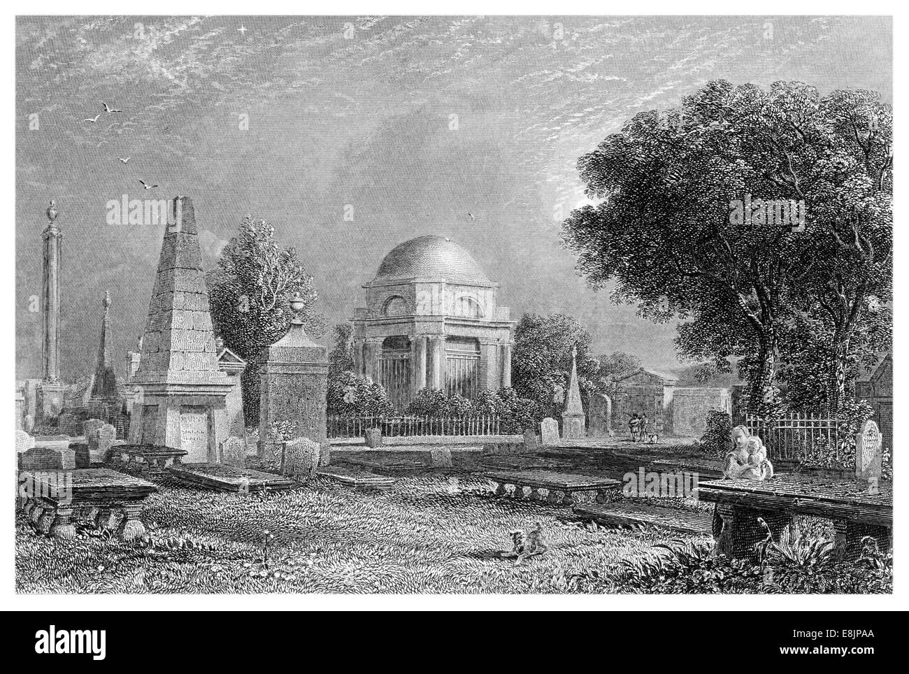 El Mausoleo de Robert Burns, Dumfries y Galloway, Escocia, circa 1860 Foto de stock