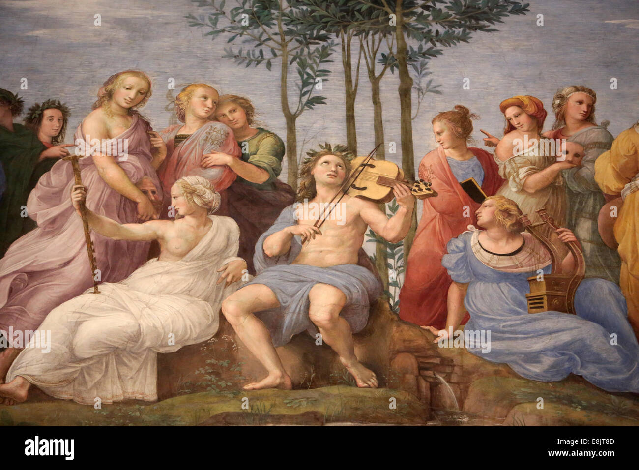 El Parnaso.1508-1511. Rafael. Fresco pintor italiano Rafael. Desde 1509 a  1510. Rafael Salas. Museo del Vaticano Fotografía de stock - Alamy