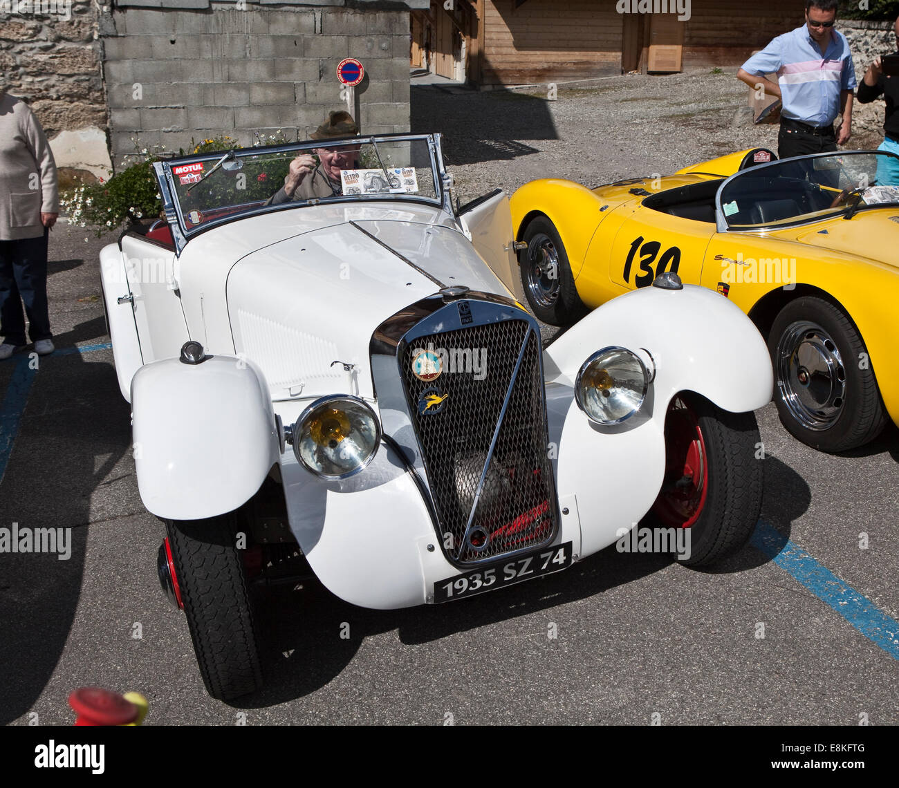 Classic Car Show en Praz sur Arly (Alpes, Francia) Foto de stock