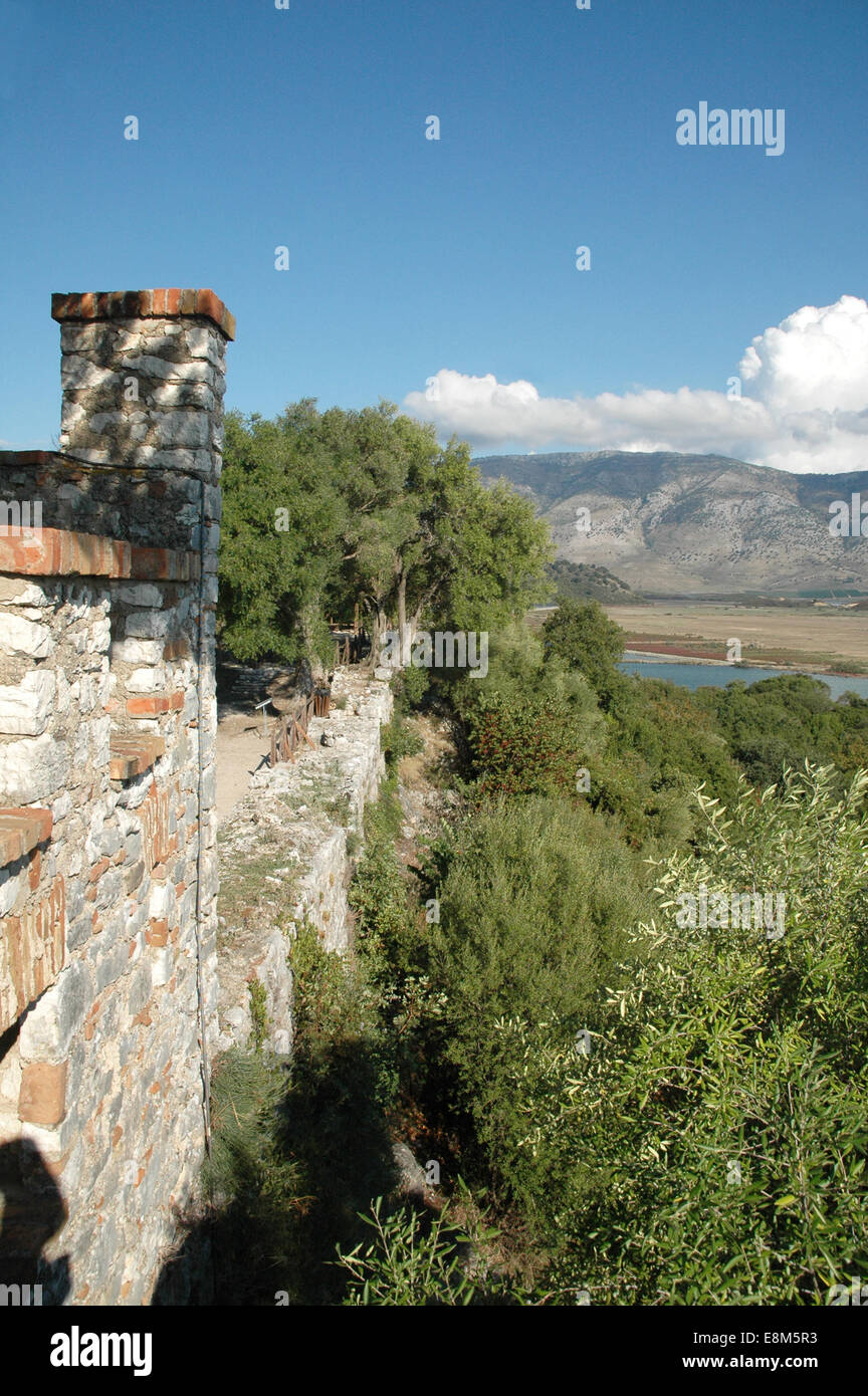 Opiniones de Butrint, antiguo patrimonio de la humanidad cerca de Sarande en Albania Foto de stock