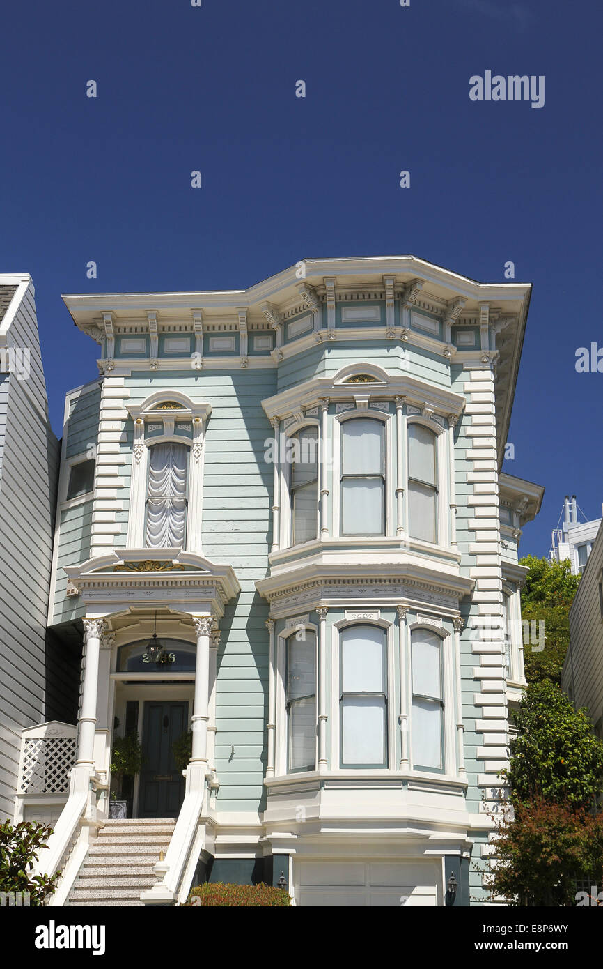 Un hogar en menor Pacific Heights, en San Francisco, California Foto de stock